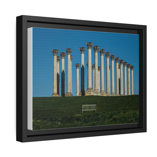 Capitol Columns  - Matte Canvas, Black Frame