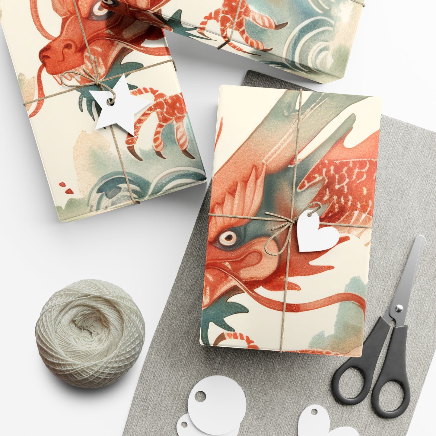 Year of the Dragon Gift Wrap Papers Design 2