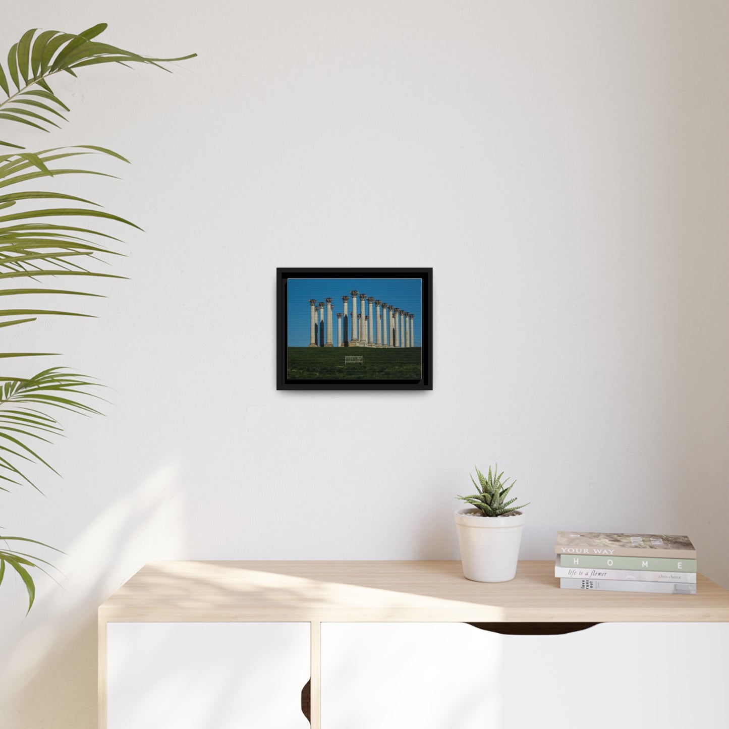 Capitol Columns  - Matte Canvas, Black Frame