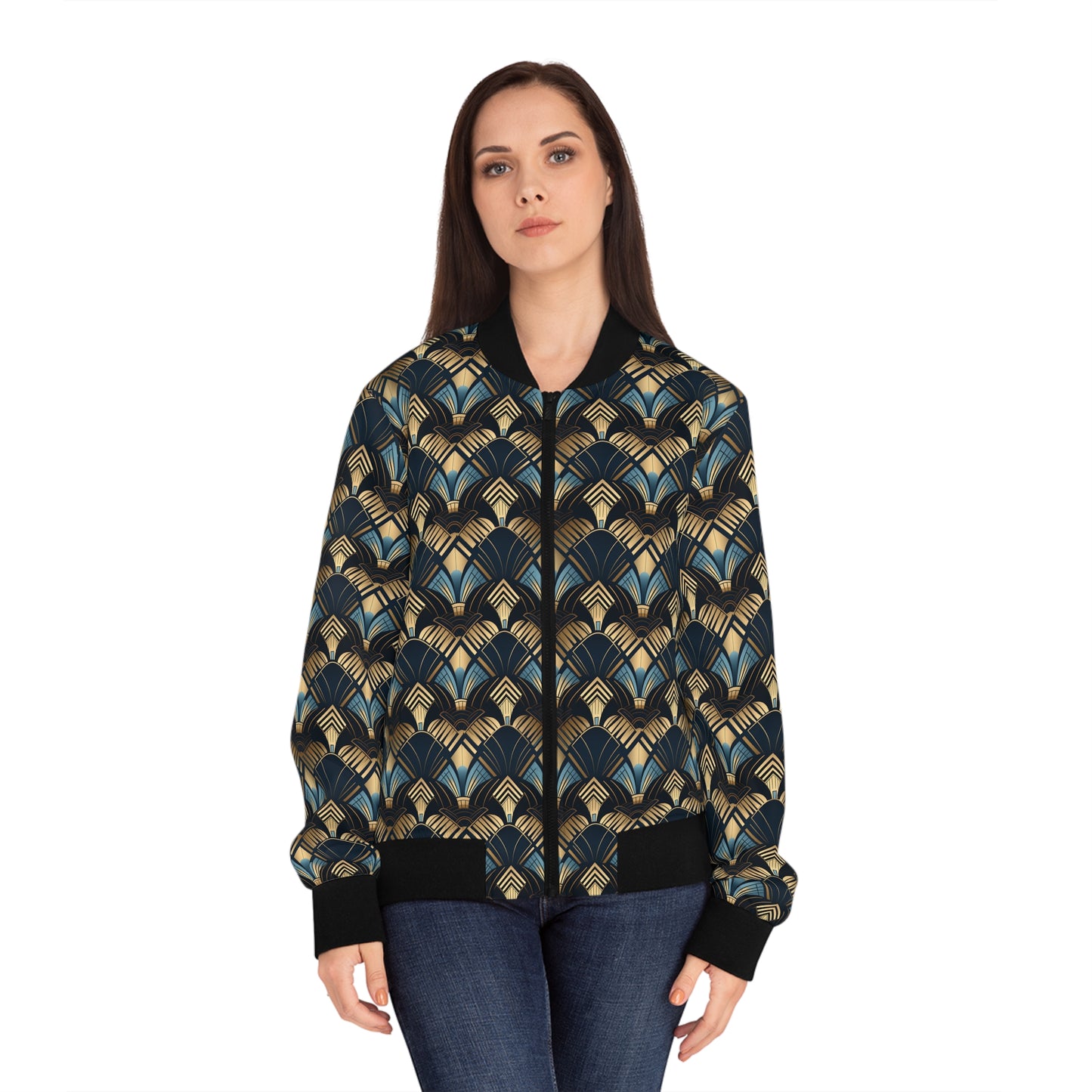 Regal Radiance Women's Bomber Jacket (AOP)