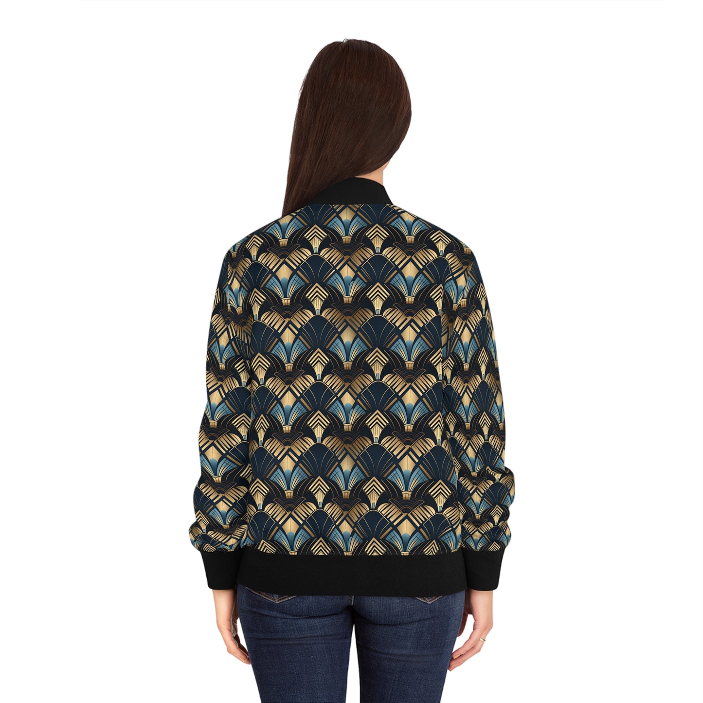 Regal Radiance Women's Bomber Jacket (AOP)