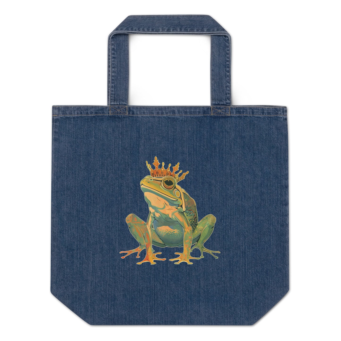 The Frog Prince - Organic denim tote bag